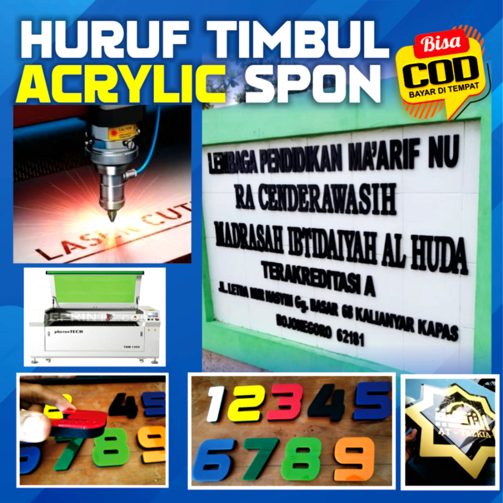 HURUF TIMBUL AKRILIK / LETTER SPON / LETTER AKRILIK