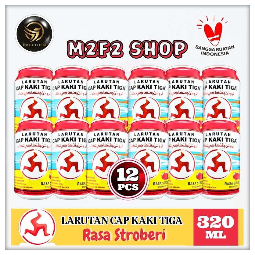 

Larutan Penyegar Cap Kaki Tiga Minuman Kaleng | Rasa Stroberi - 320 ml (Kemasan 12 Pcs)