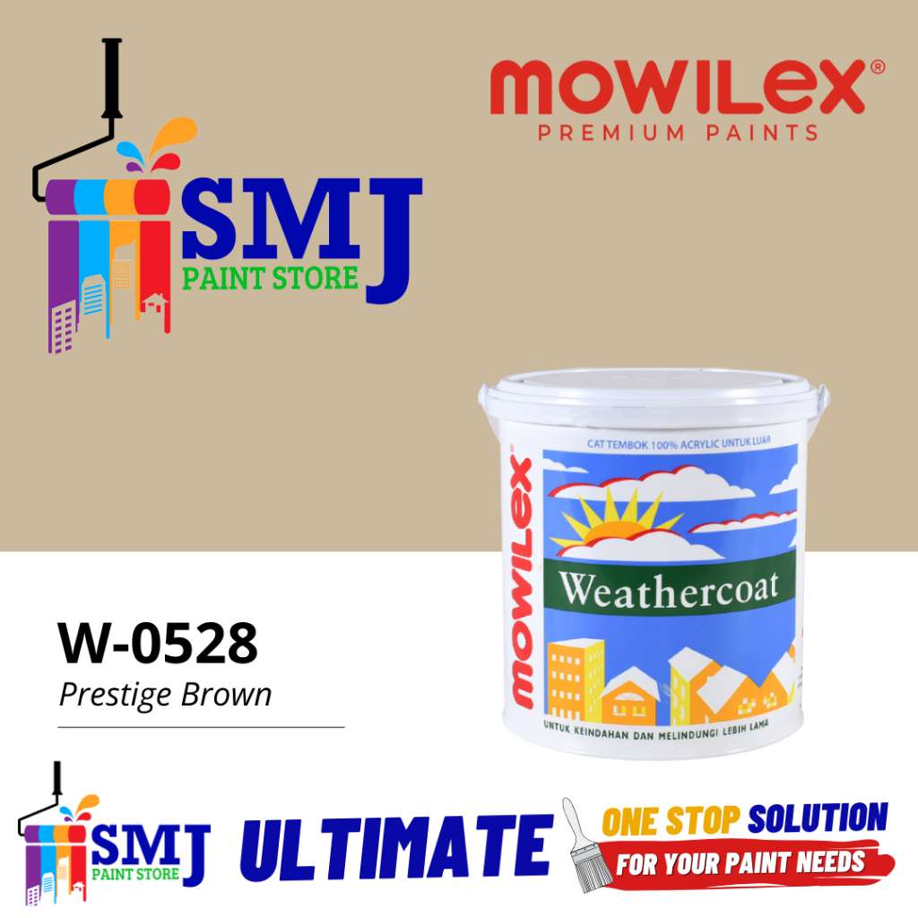Cat Tembok Eksterior MOWILEX WEATHERCOAT W 0528 Prestige Brown 2,5L