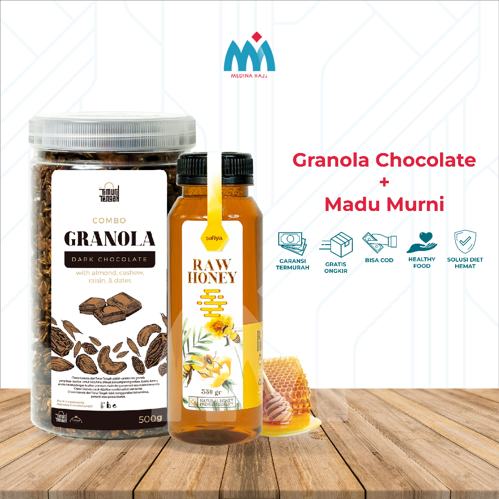 

[Paket Murah Special] Granola Timur Tengah 500gr + Madu Murni 350 gr