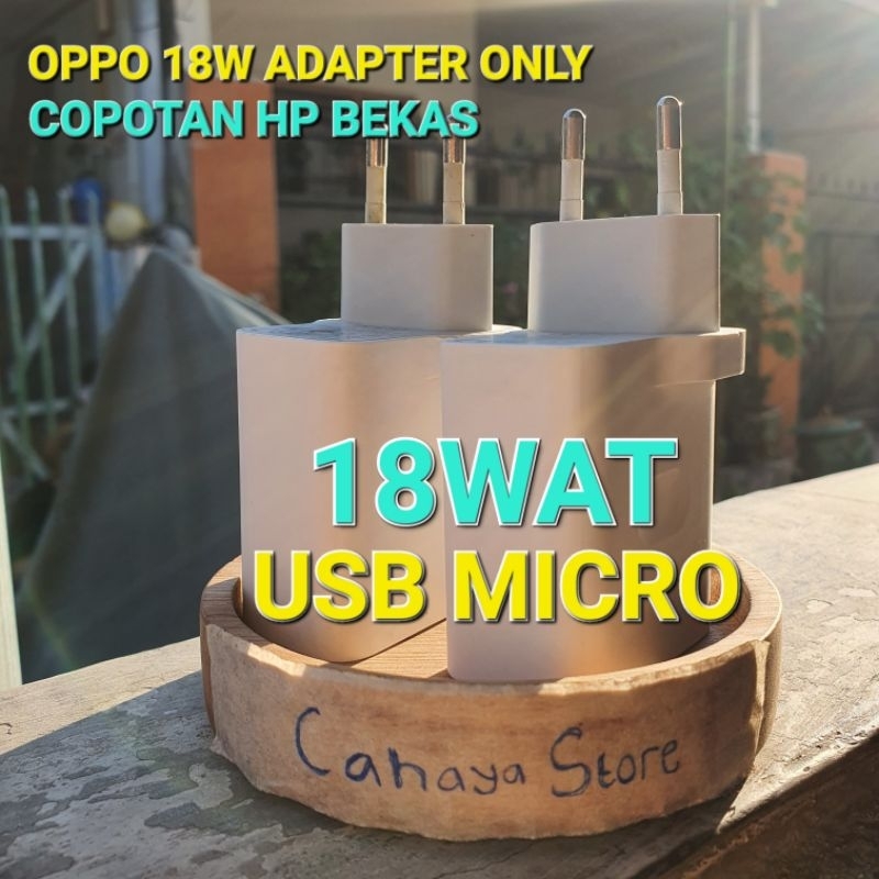 Charger OPPO 2A MICRO 18Wat Ouick Charge Langsung Dari Box BAWAAN HP Original Fast Charging Ori