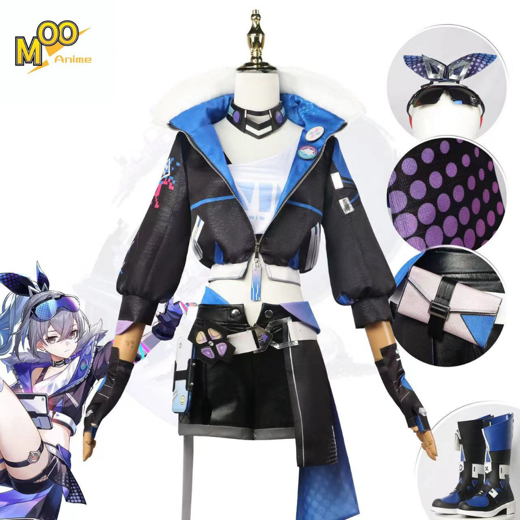 Honkai: Star Rail cosplay costume Silver Wolf cosplay Set and wig and shoes