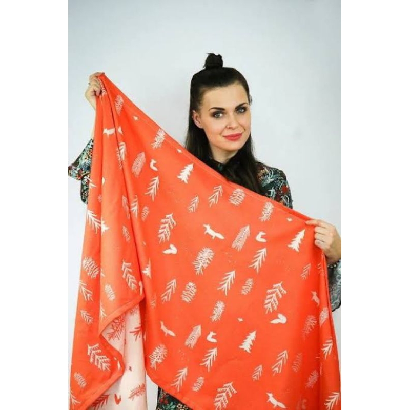 PRELOVED WOVEN WRAP ROAR motif fox size 6