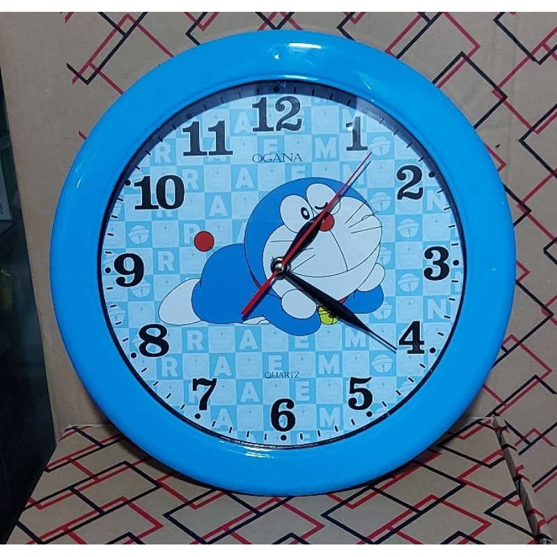 Ogana Jam Dinding/ Dekorasi Dinding Karakter Doraemon Diameter 25cm
