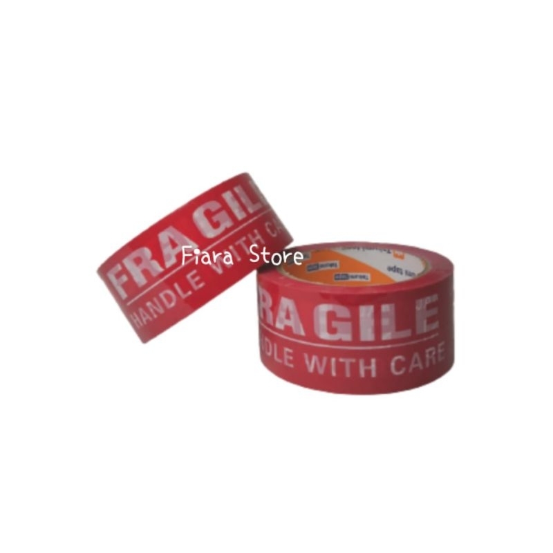 

Lakban FRAGILE Jangan Dibanting (HOKI / TAKUMI / HERO TAPE 48 mm x 90 Yard )