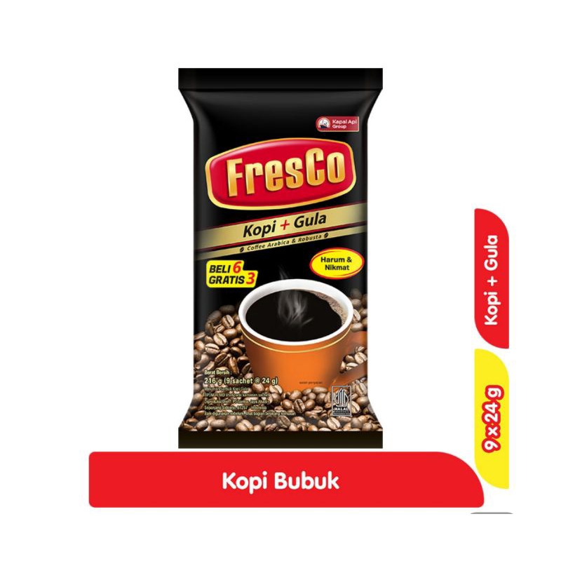 

Fresco Kopi Instan Kopi + Gula 9 pc