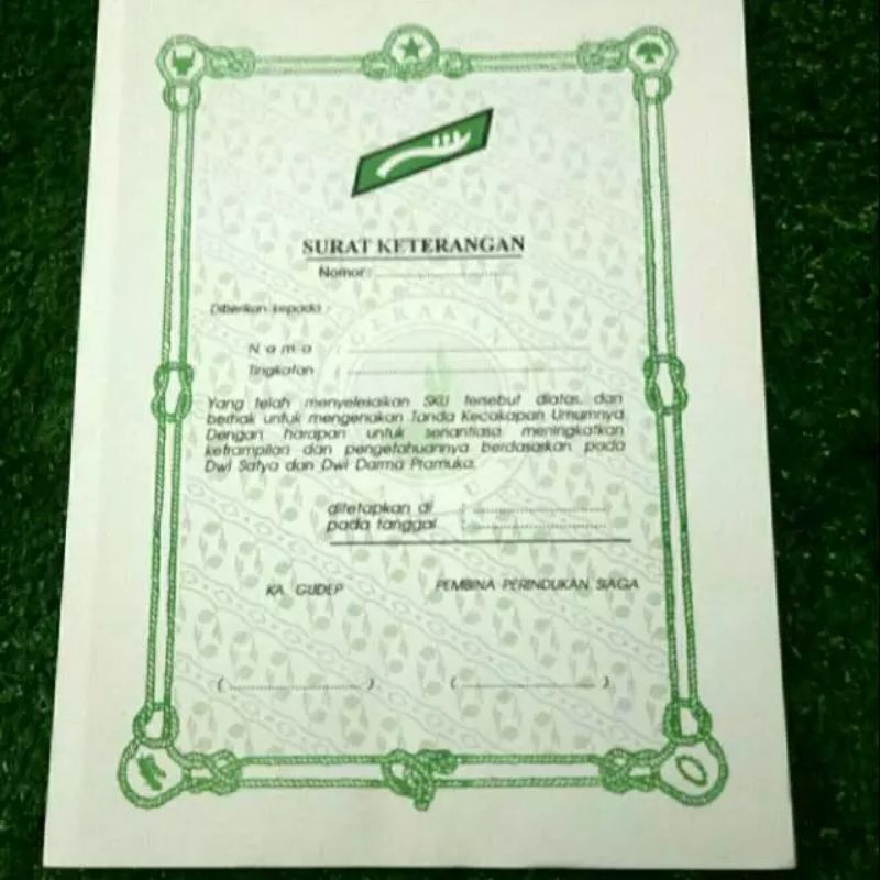 

SERTIFIKAT TKU PRAMUKA SIAGA MULA BANTU TATA