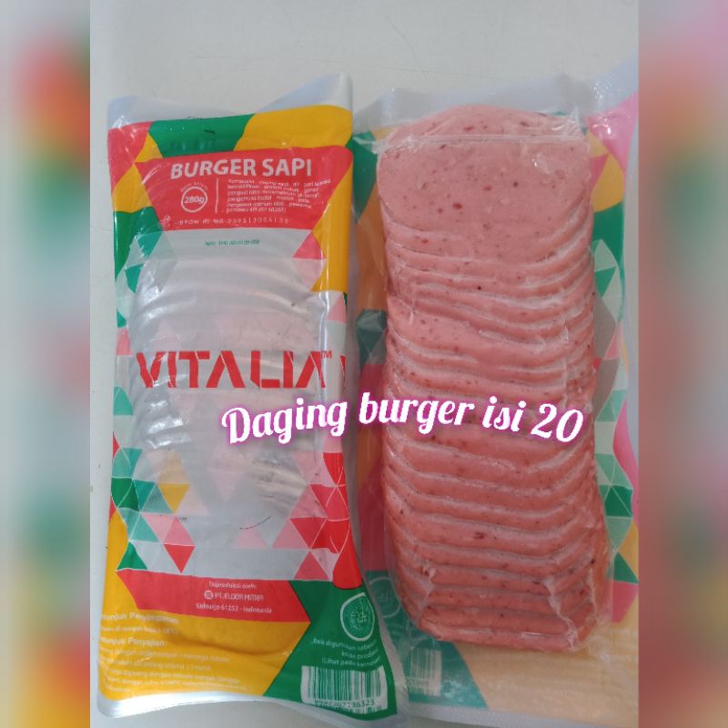 

daging burger Vitalia ISI 20