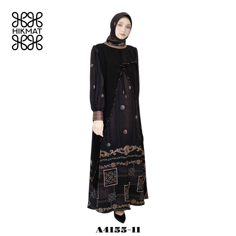 SALE 15% - ABAYA HIKMAT FASHION ORIGINAL A4155-11