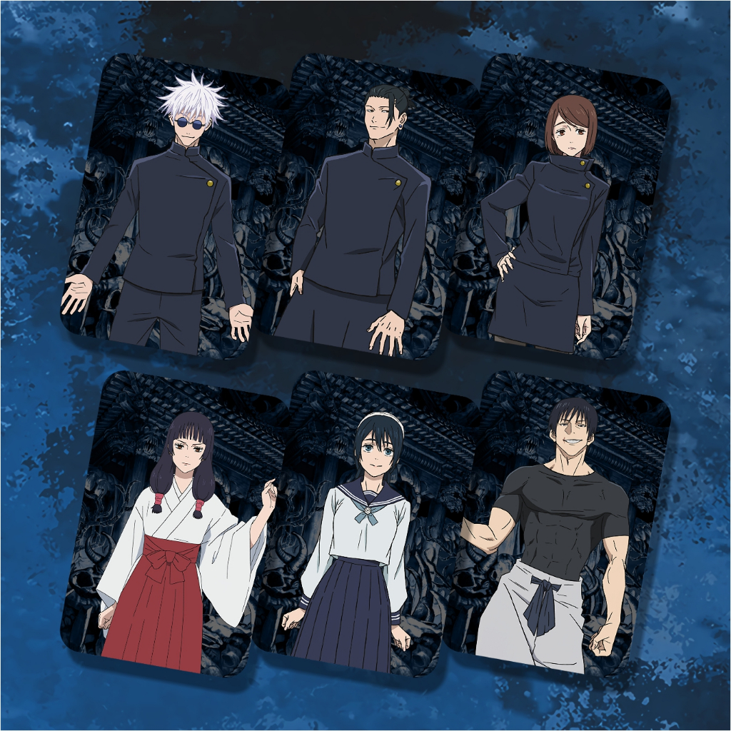 Koleksi Photocard Anime Jujutsu Kaisen G - Itadori Fushiguro Kugisaki Gojo Sukuna Inumaki Maki Nanam