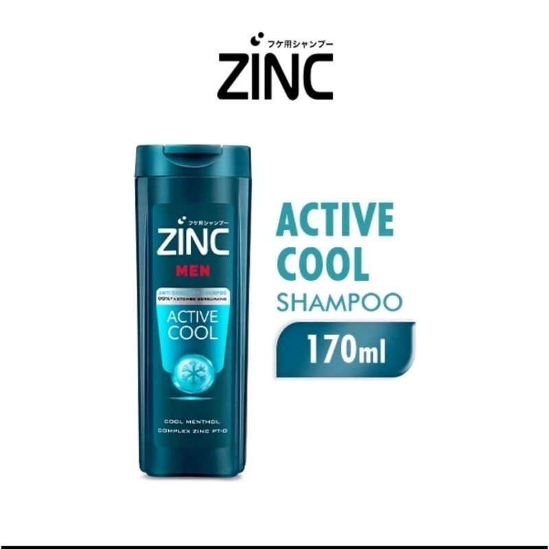 Zinc Shampoo Men Active Cool 170 Ml