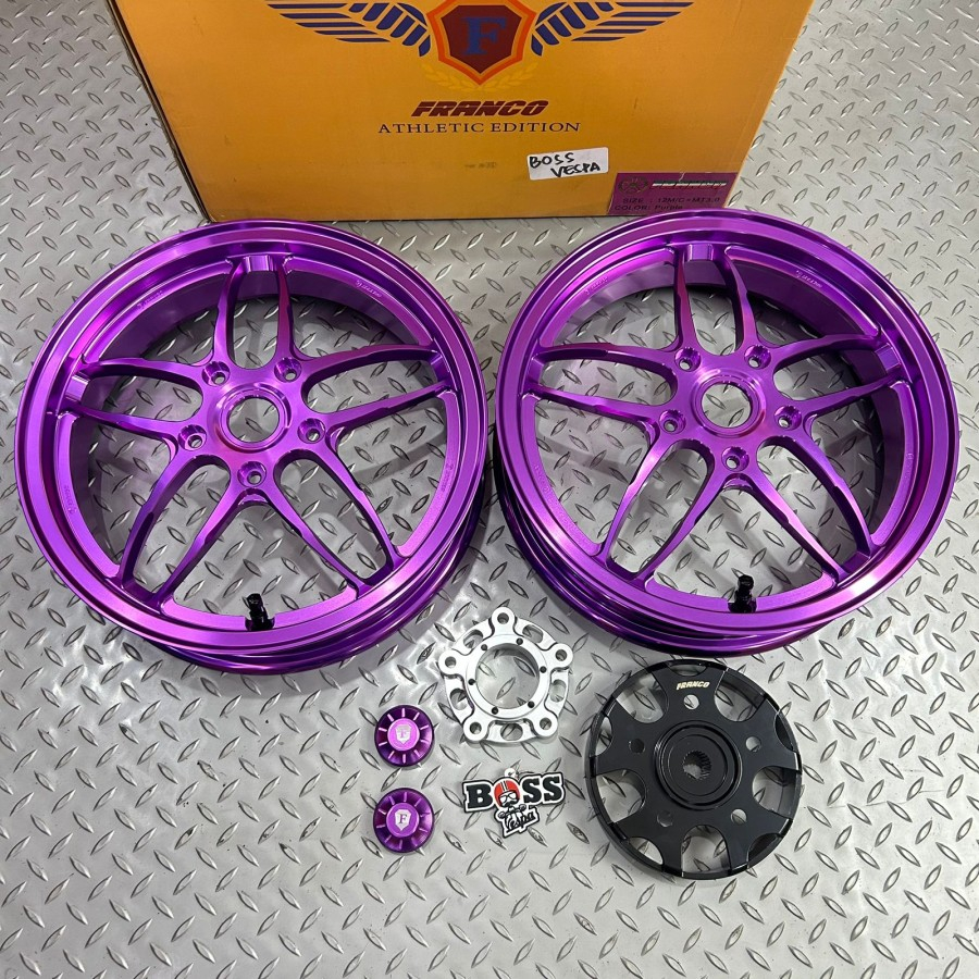 Velg FRANCO Spider Purple 12" Front & Rear Vespa Sprint Prima GTS GTV