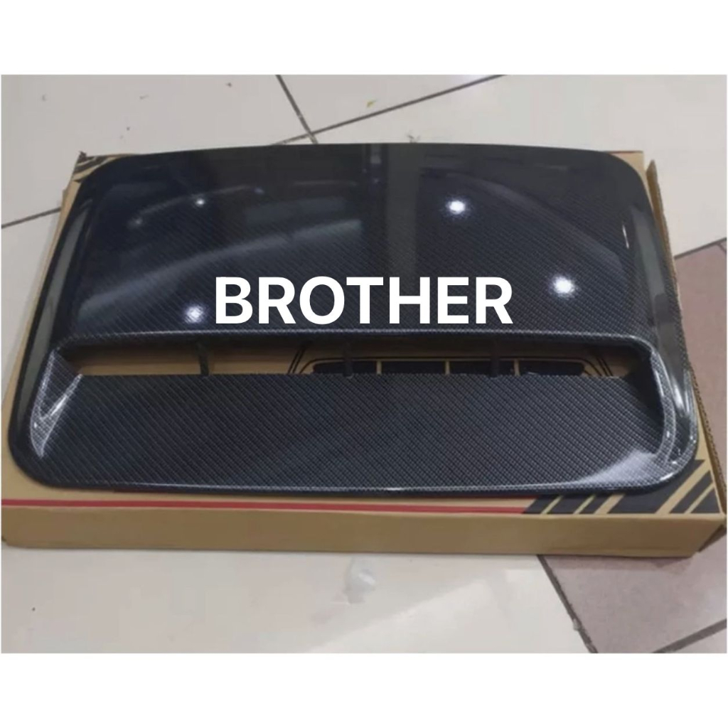Air Flow Kap Mesin Mobil Universal Carbon Glossy Fortuner Pajero Avanza Xenia Veloz Xpander Jazz Kij