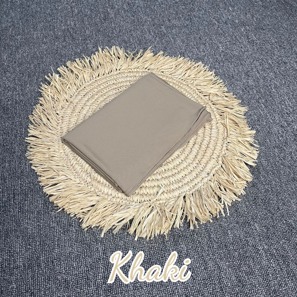 Pashmina Kaos Jersey II Hijab Jersey II Pashmina Mleyot Flowly-KHAKI