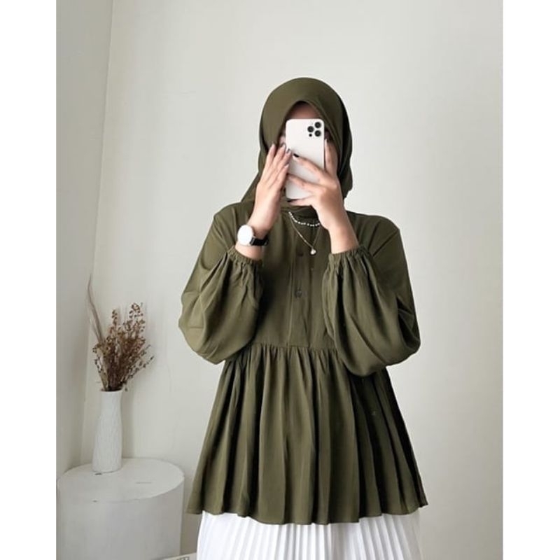 Raisa Blouse Rayon Crinkle Premium Rania Blouse Crinkle