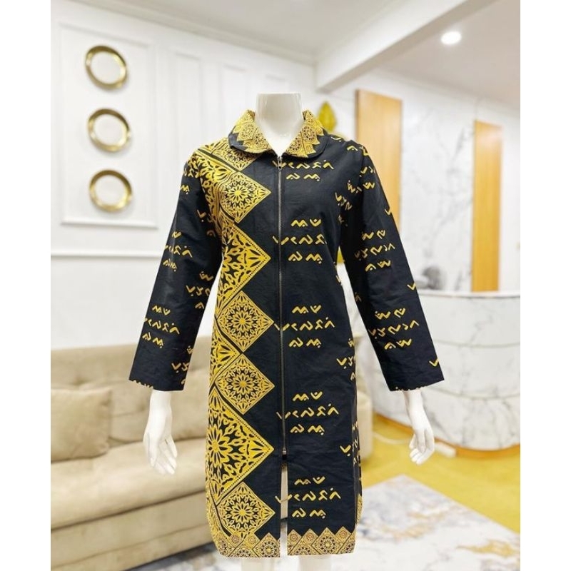 Khusus Untuk Wanita - Tunik Batik Lontara Khas Makassar (Berfuring / Pakai Lapisan)