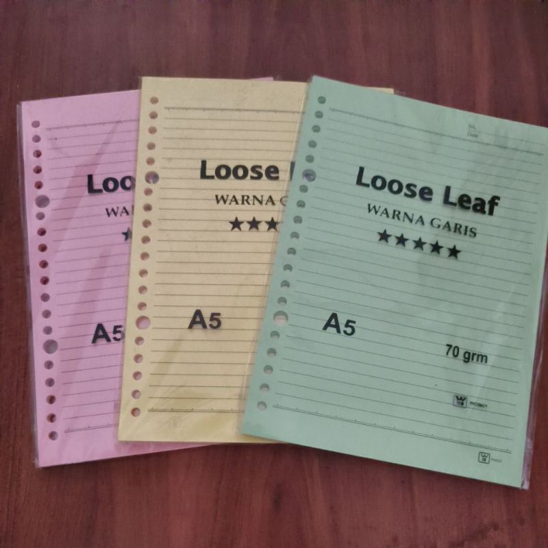

Kertas Isi Binder Warna Garis A5