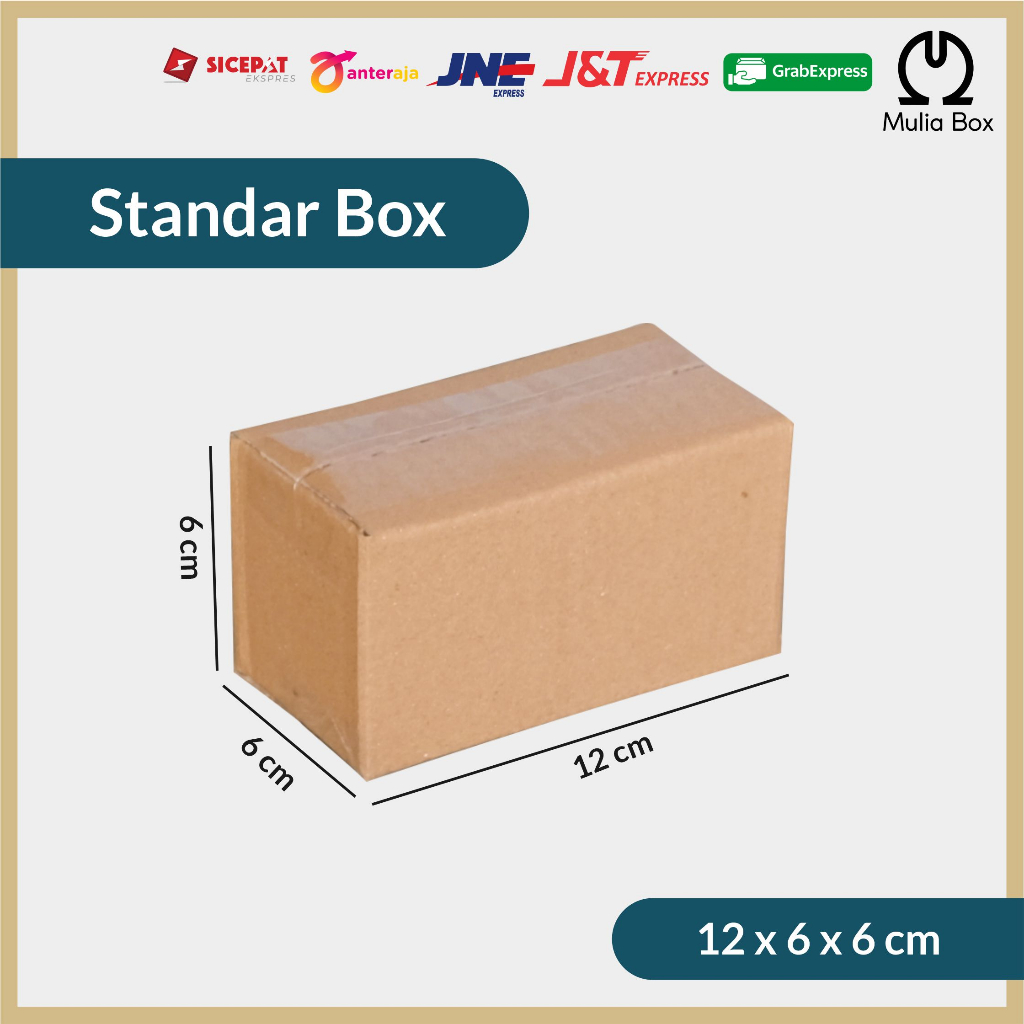 

Kardus Packing Standar Box 12 x 6 x 6 cm Corrugated Karton Dus Kecil Polos Packaging Serbaguna