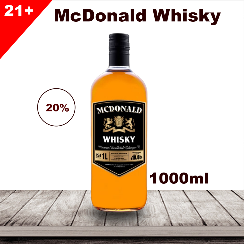 Minuman JAMU SUPLEMEN BERSODA McDonald Whisky Absolute 1000ml