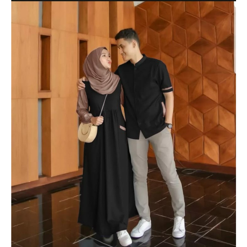 Baju Gamis Couple fashion muslim dress couple pasangan suami istri