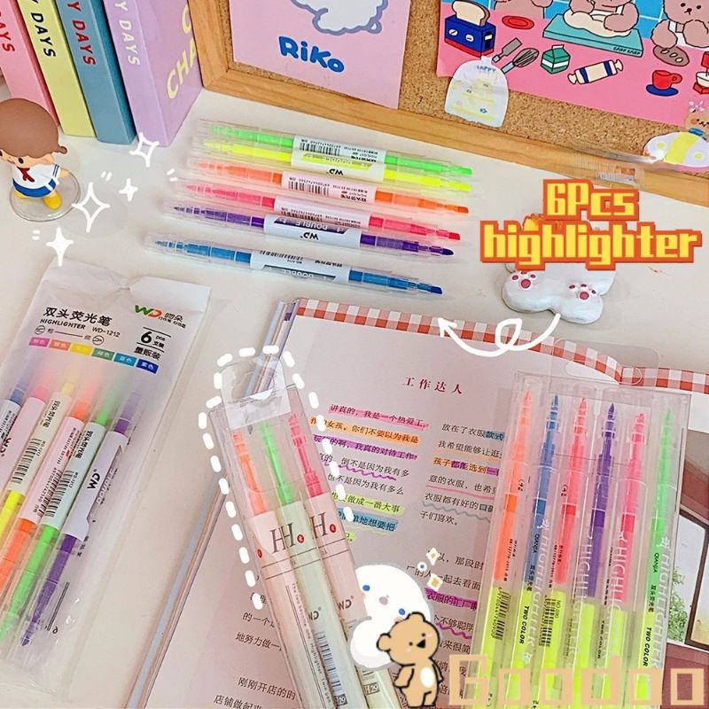 

Set Spidol Highlighter Bentuk Pen Minimalis