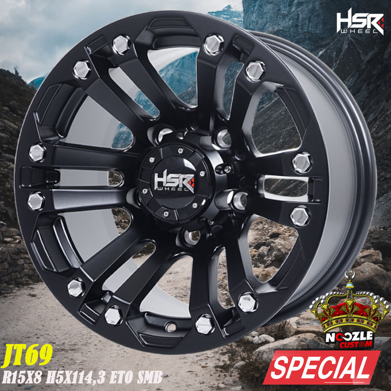 Velg Mobil Rush Terios R15 Type HSR JT69 Pelek offroad R15 Baut 5 Terbaru