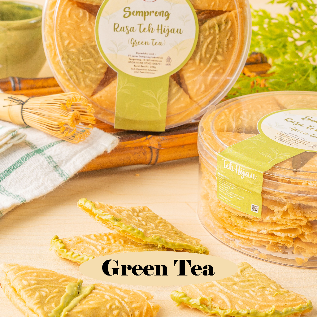 

LOVES SEMPRONG — Green Tea — Kue Kering Loves Semprong Lipat Isi — Semprong Green Tea