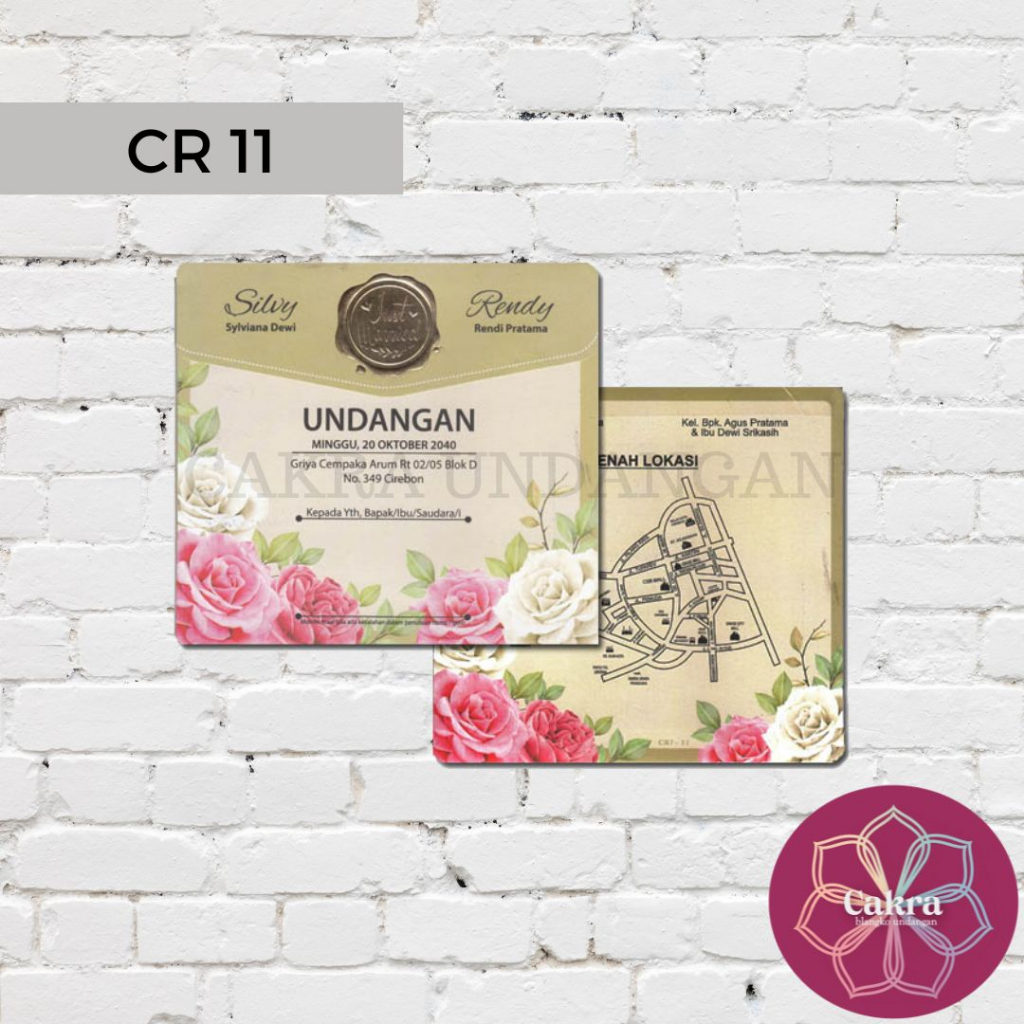 

CAKRA CR7 11 Blangko Undangan Pernikahan Wedding Murah