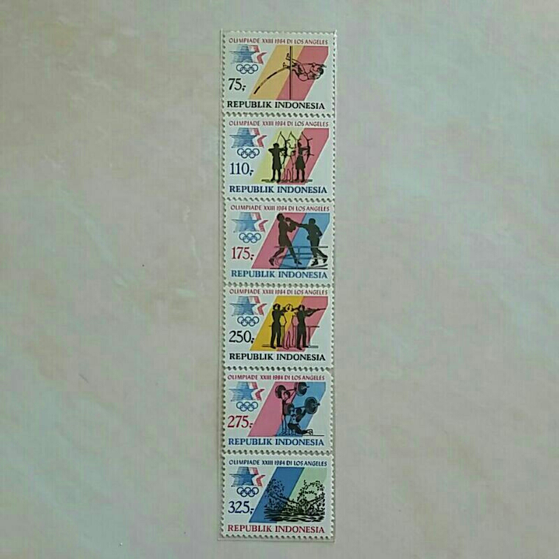 

(AB) Perangko Indonesia 1984 Olimpiade XXIII Set Lengkap 6pcs Mint