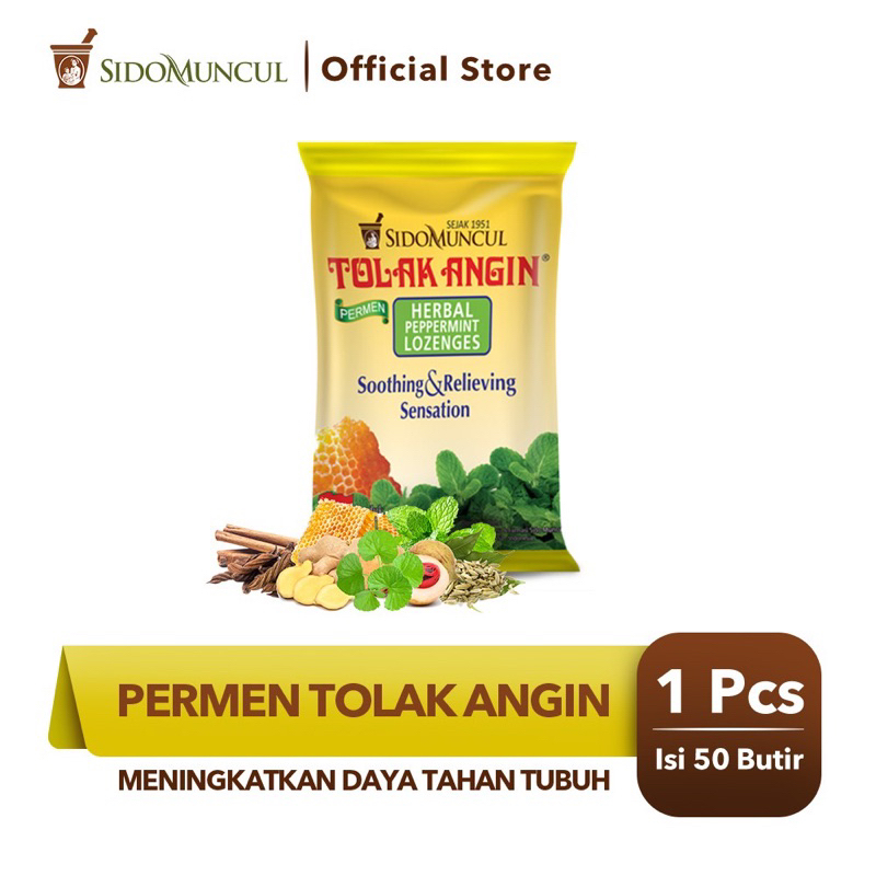 

Permen Tolak Angin (Isi 50 Butir) - Masuk Angin Tenggorokan Gatal