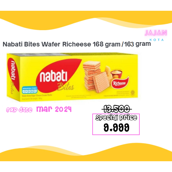 

NABATI Bites Wafer Richeese 168 gram