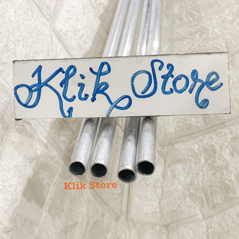 Pipa Bulat Aluminium 8 mm / Pipa Rak Piring / Pipa Antena PER BATANG (6 meter)