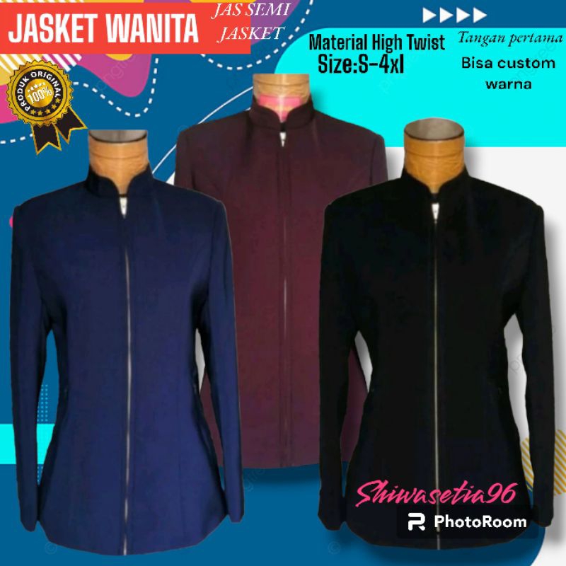 Jasket Wanita / Jas semi jasket Wanita / Atasan Jas Wanita /Jas Blazer semi Jasket wanita