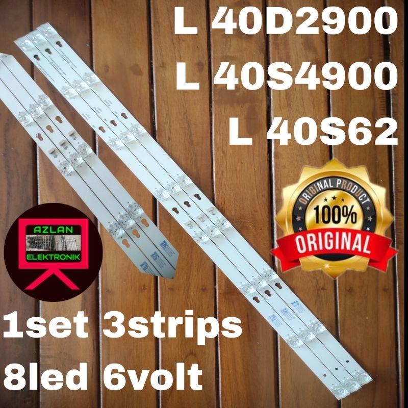 BACKLIGHT LED TV TCL L40D2900 L40S4900 L40S62 8led 6volt