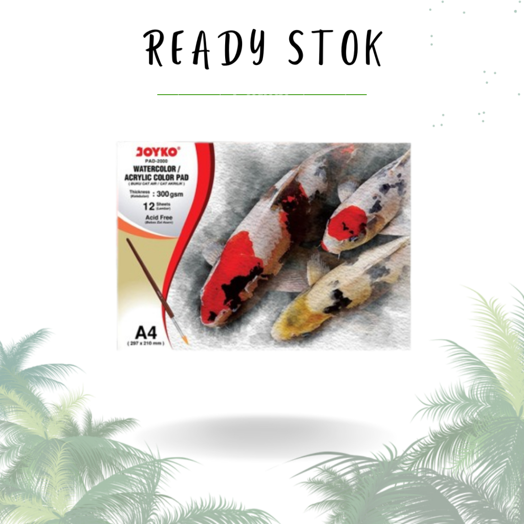 

BUKU GAMBAR CAT ACRYLIC / WATERCOLOR / ACRYLIC PAD PAD-2000 ( A4 ) JOYKO ( PCS )