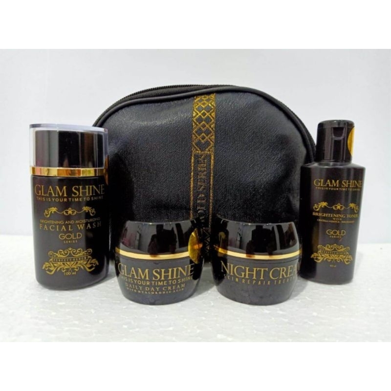 skincare glamshine gold series paket skincare kecantikan Best seller
