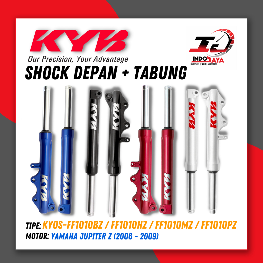 SHOCK DEPAN + TABUNG KAYABA KYOS-FF1010 SERIES UNTUK YAMAHA JUPITER Z / SHOCK AS / FRONT FORK PIPE D