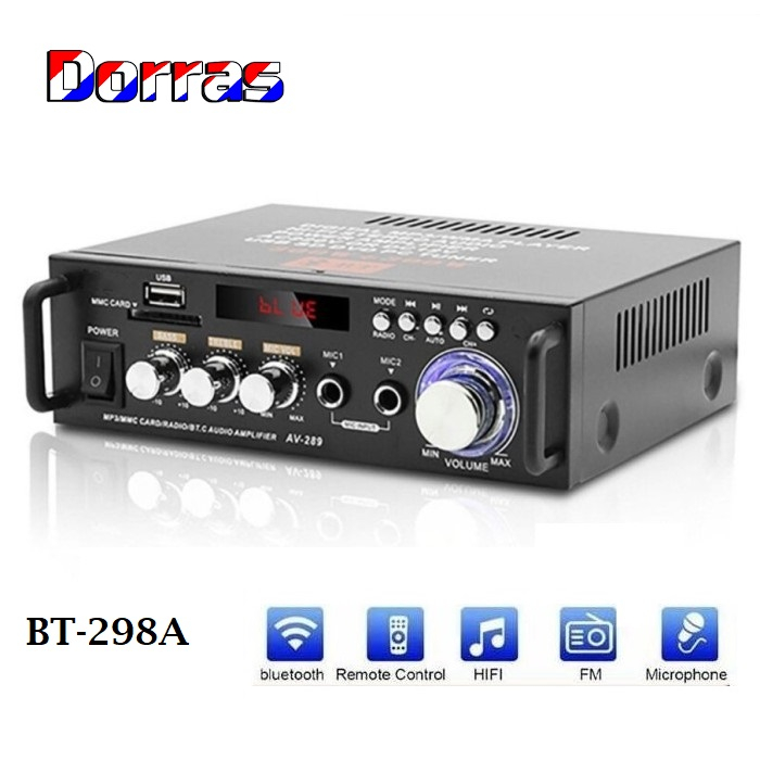 Amplifier Audio DORRAS DS-298A Profesional Amplifier Bluetooth Barang Bagus Berkualitas