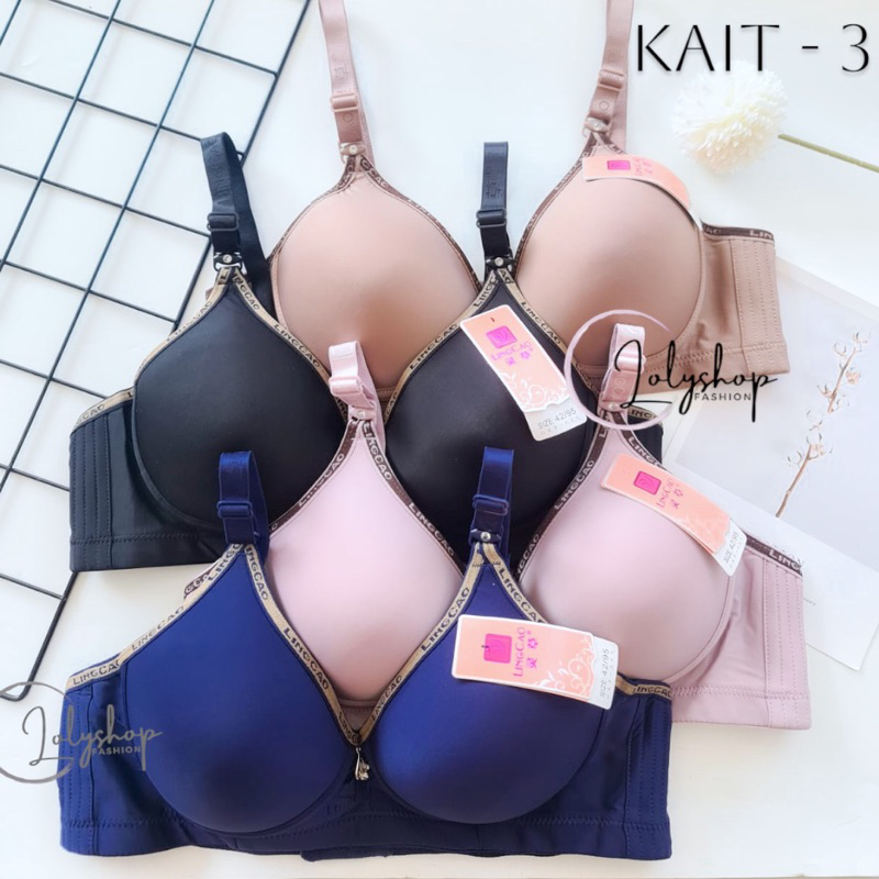 BRA LINGCAO B555 BRA LINGCAO BUSA TANPA KAWAT KAIT 3 TYPE CUP B PREMIUM