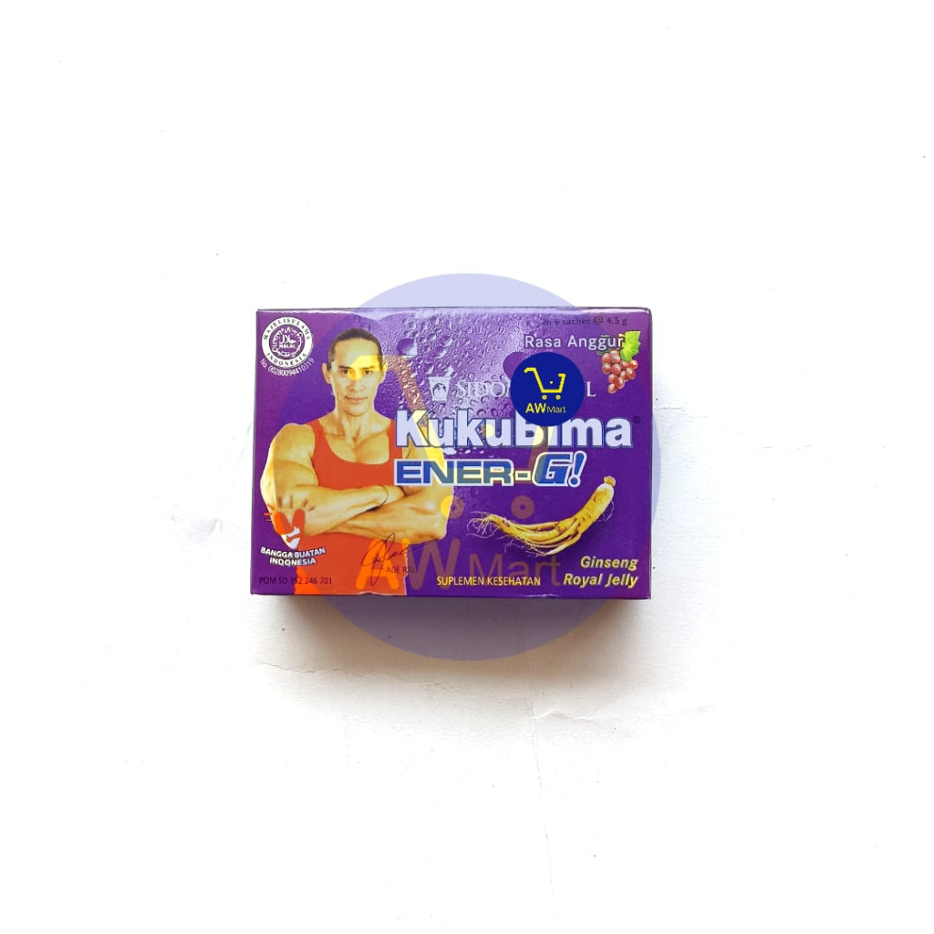 

KUKUBIMA ENER-G PER BOX ISI ( 6 SACHET X 4.5GR ) - SUPLEMEN KESEHETAN RASA ANGGUR KUKUBIMA ENER-G PERBOX