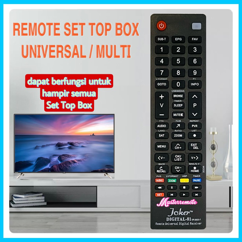 REMOT REMOTE SET TOP BOX / RECEIVER PARABOLA MULTI JOKER DIGITAL-81