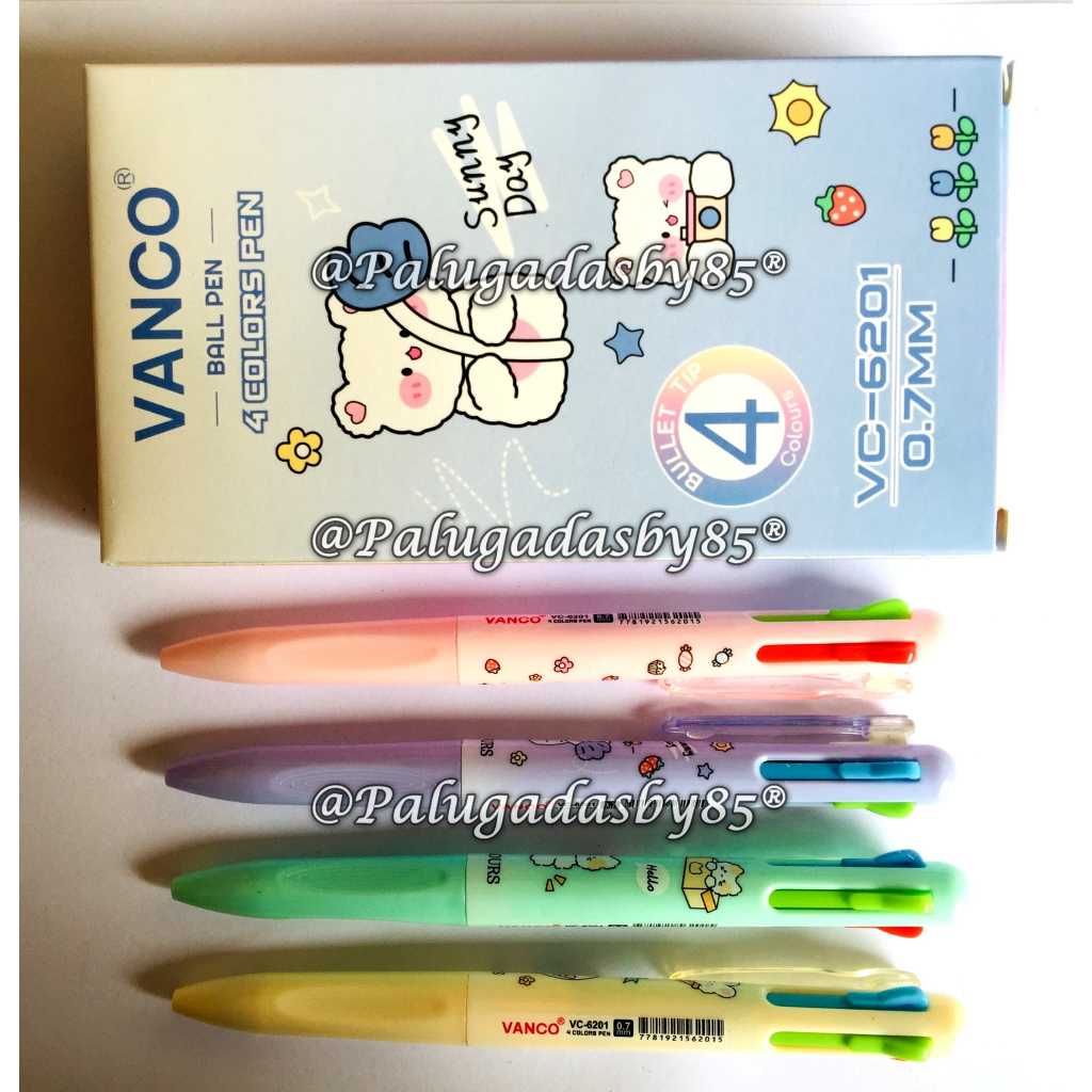 

(1 Biji) Grosir Pulpen VANCO VC-6201 4 Warna 0.7 Ball Pen / Bolpen 4 Warna VANCO VC-6201 / Bolpoin Vanco VC-6201 / Vanco VC 6201 VC6201