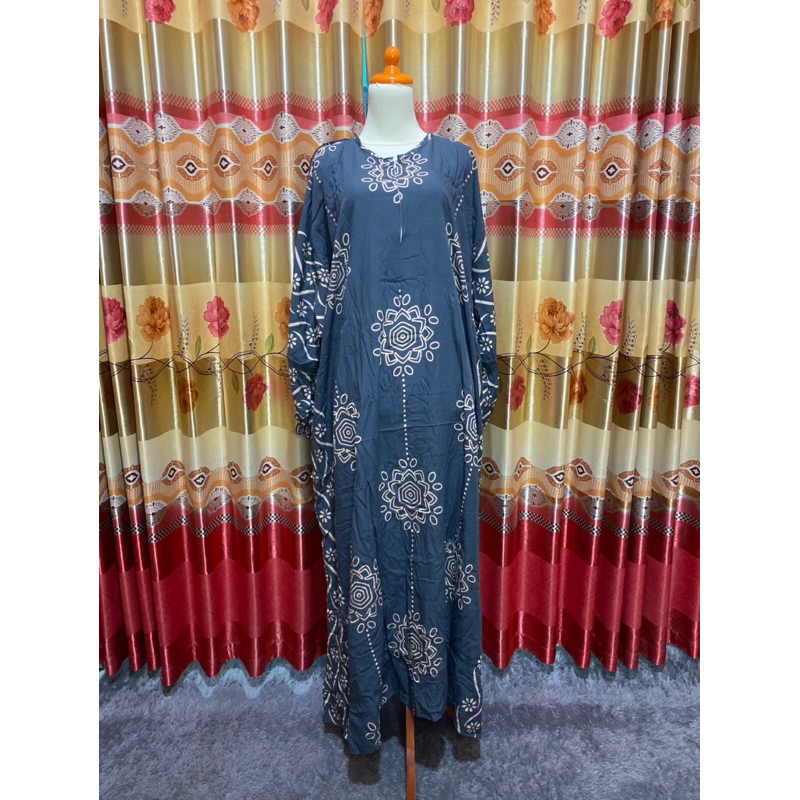 KAFTAN BATIK JUMBO SOFT MODEL RESLITING DEPAN