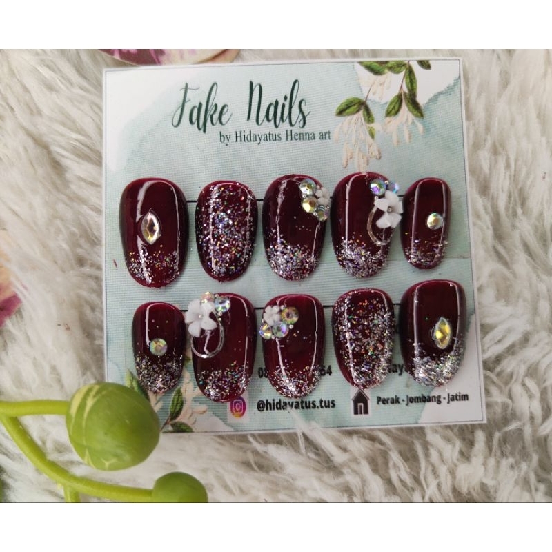 Fake Nails/Kuku palsu/ fake Nails/ kuku/ kuku pengantin/ kuku handmade