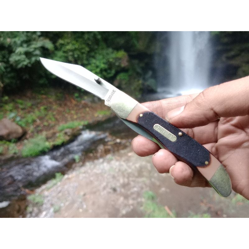 Schrade Old Timer 223OT Pioneer 7.2in Stainless Steel Traditional Lockblade Folding Pocket Knife wit