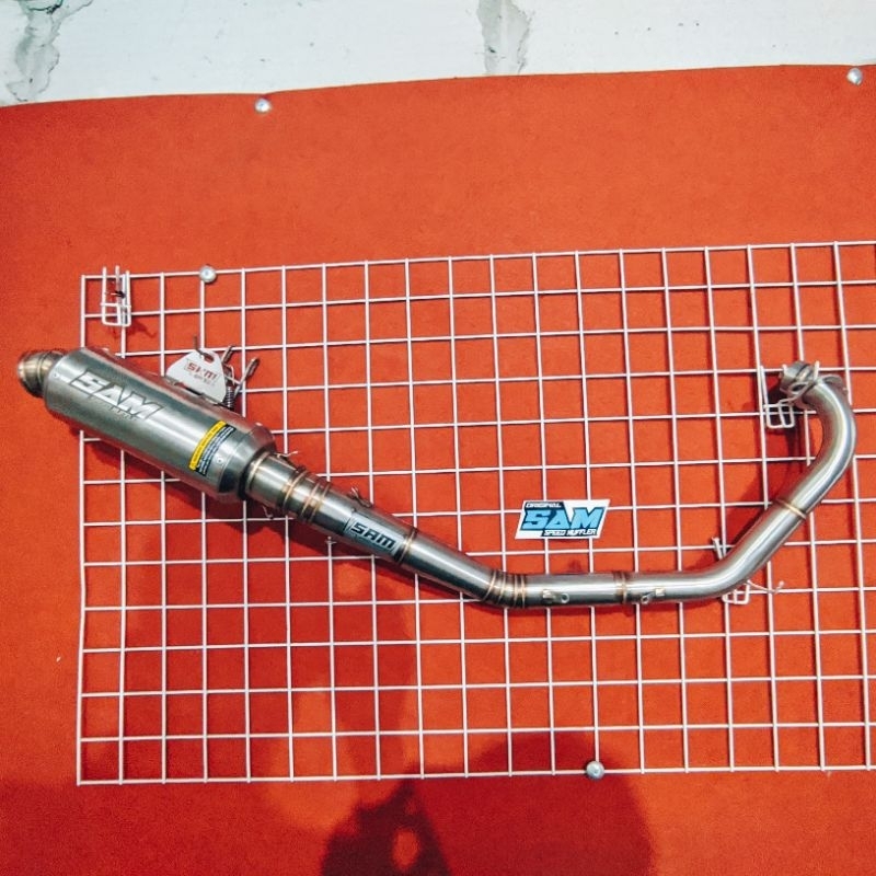 knalpot mx king underbone, sonic, mx old, mx new, satria fu original SAM pnp underbone inlet 50