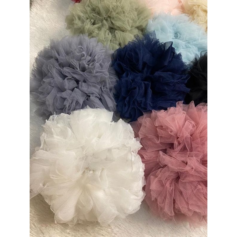 scranchie tile halus|ikat rambut tile premium|cempol hijab