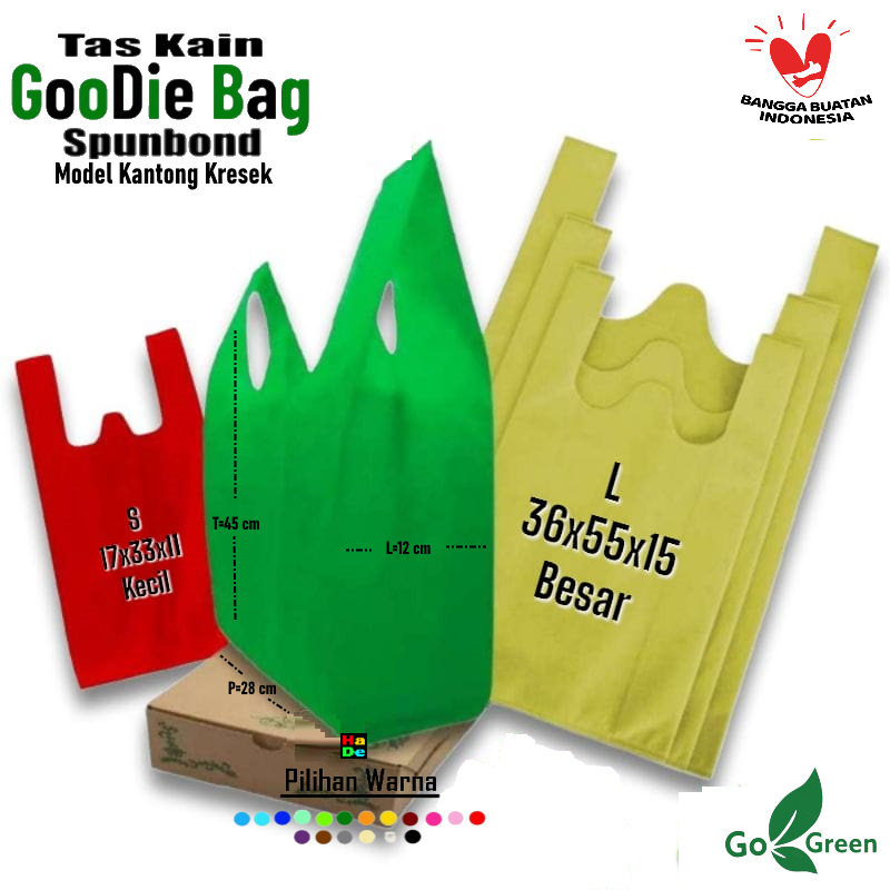 

Tas Kain Spunbond Goodie Bag Model Kantong Kresek Plastik Ramah lingkungan Ukuran Besar Kecil Jumbo Untuk Kantong Belanja Lipat Serbaguna Bingkisan hantaran Souvenir Sembako Laundry Paper bag Nasi Kotak Dus Kue Tasyakuran totebag Yasinan Hajatan Murah