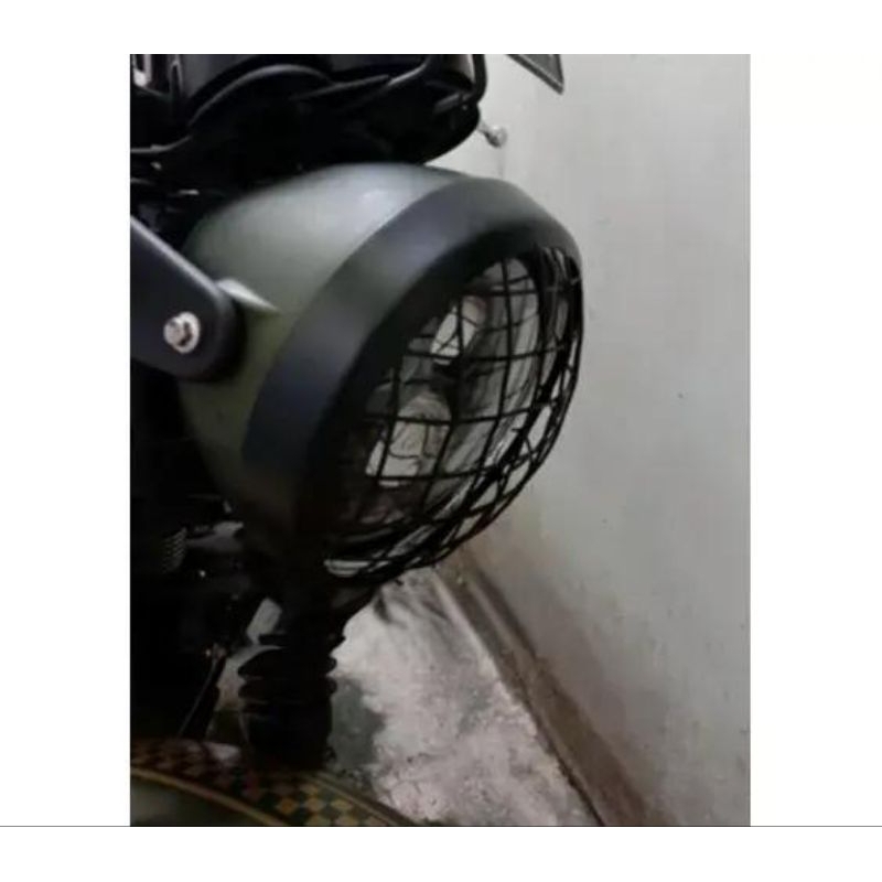 Pelindung lampu motor Kawasaki W175.Aksesoris Grill lamp W175