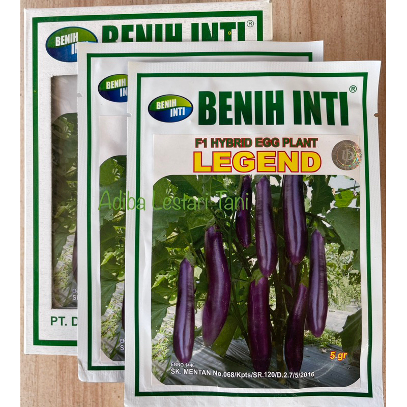 Benih Terong Legend F1 5 Gram - Terong Ungu Hibrida Cap Benih Inti